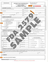 FDA 2579 form example