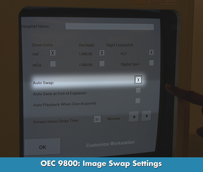 OEC 9800 Image Swap Settings
