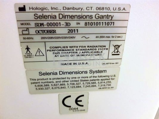 Hologic Selenia Dimensions 3D Tomo Digital Mammography [A-005840]